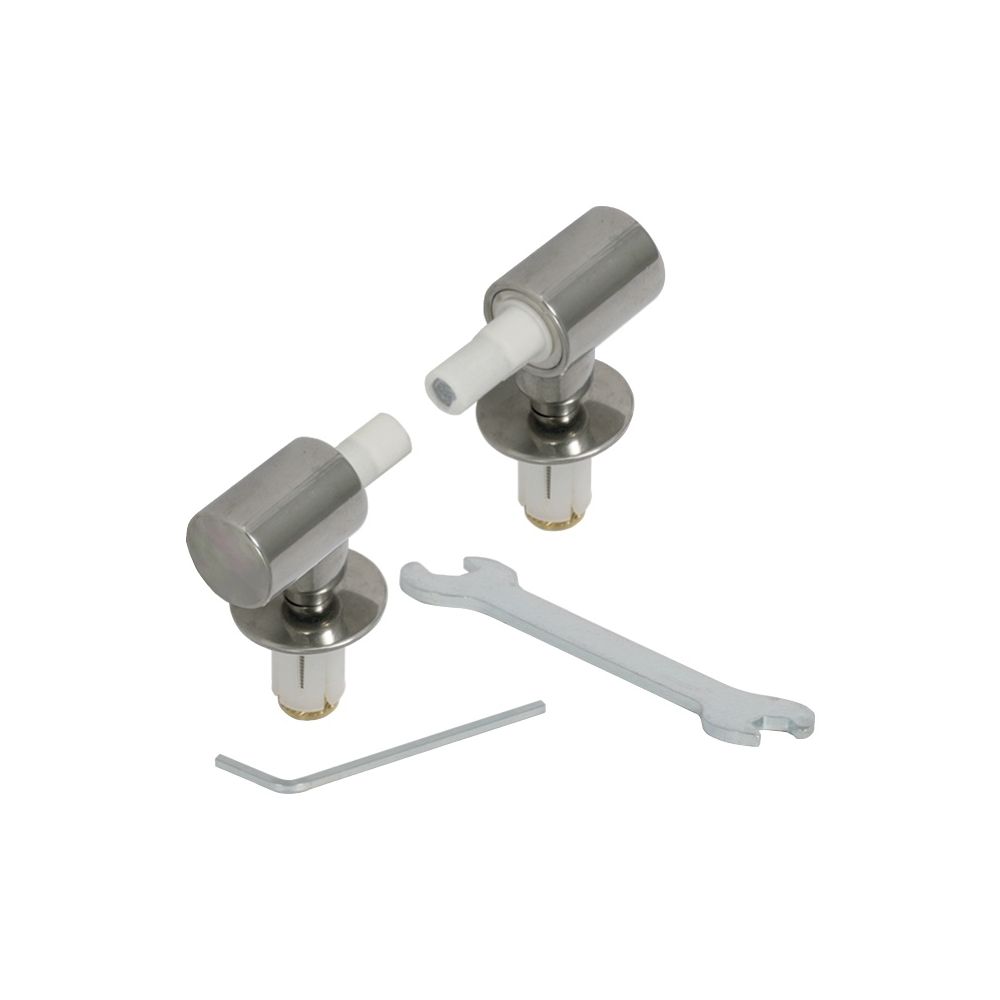 Charnières Geberit pour couvercle d'urinoir Flow, avec système d'abaissement automatique, 598059000