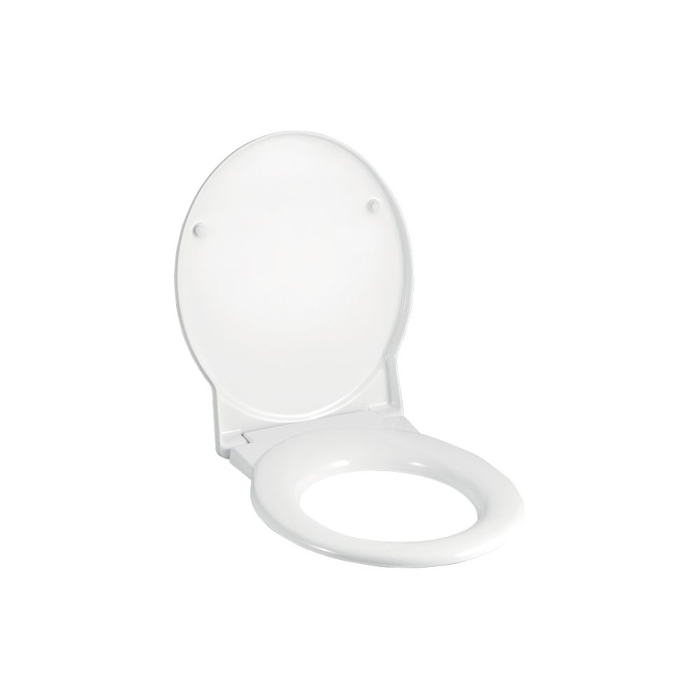 Siège de WC Geberit Joly sans abattant automatique, fixation par le haut, blanc brillant