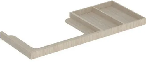 Cadre pour lavabo Geberit série Citterio, étagère à droite, 118 cm, chêne beige, 595555000
