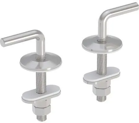 Kit de charnières Geberit pour abattant WC, fixation par le bas, inox, 598051000