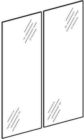 Jeu de portes Geberit pour meuble miroir Option Basic, 55 cm, 595360000