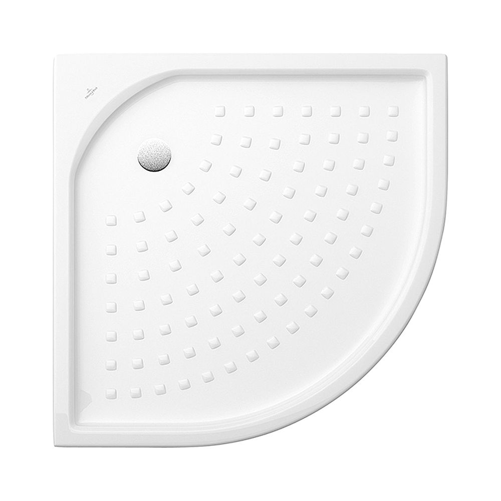 Bac à douche Villeroy & Boch O.novo 900x900x35 mm quart de cercle encastré affleurant, blanc alpin