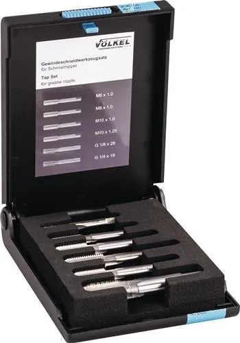 Jeu de tarauds VÖlkel M6-M10/G1/4-G1/8" HSS-G 6 pièces