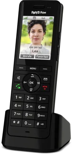 FRITZ!Fon X6 Téléphone sans fil extensible, noir Le multitalent pour la téléphonie et la maison connectée