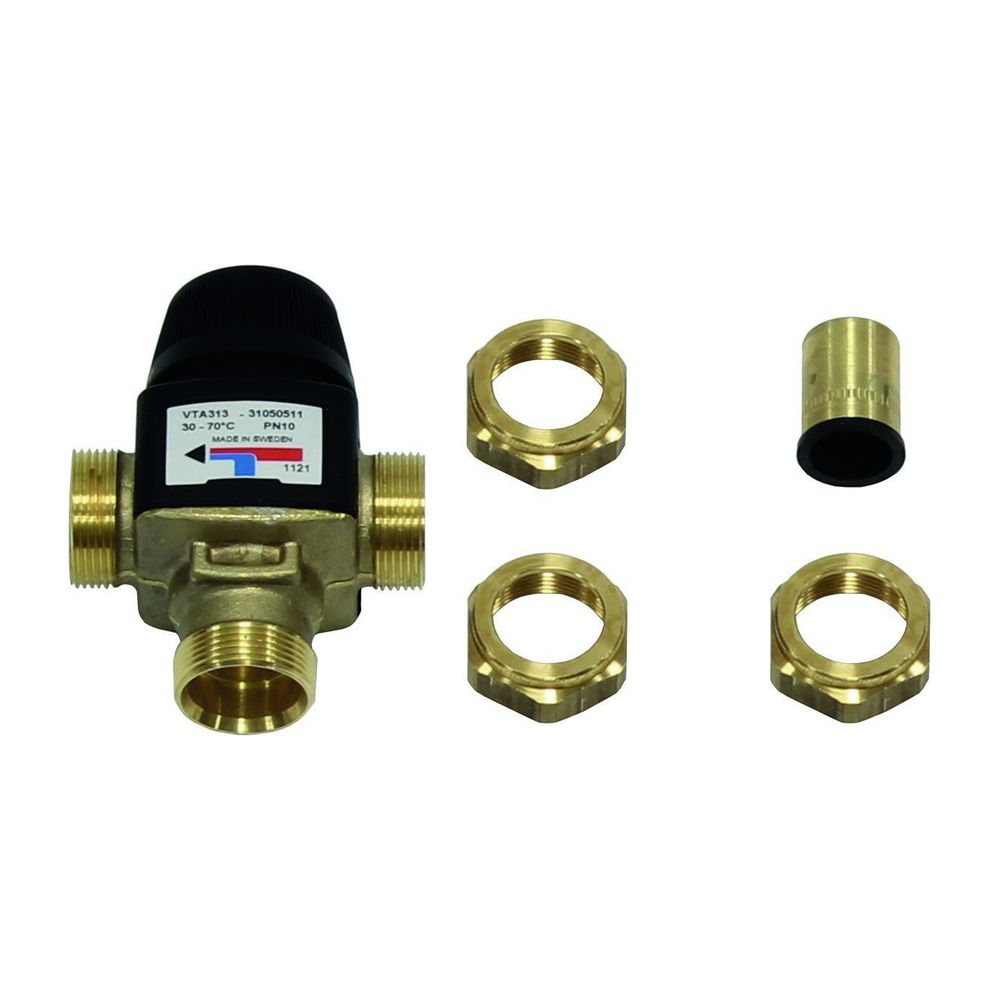 Thermostat mélangeur d'eau chaude Vaillant 3/4" avec protection anti-brûlure, 302040