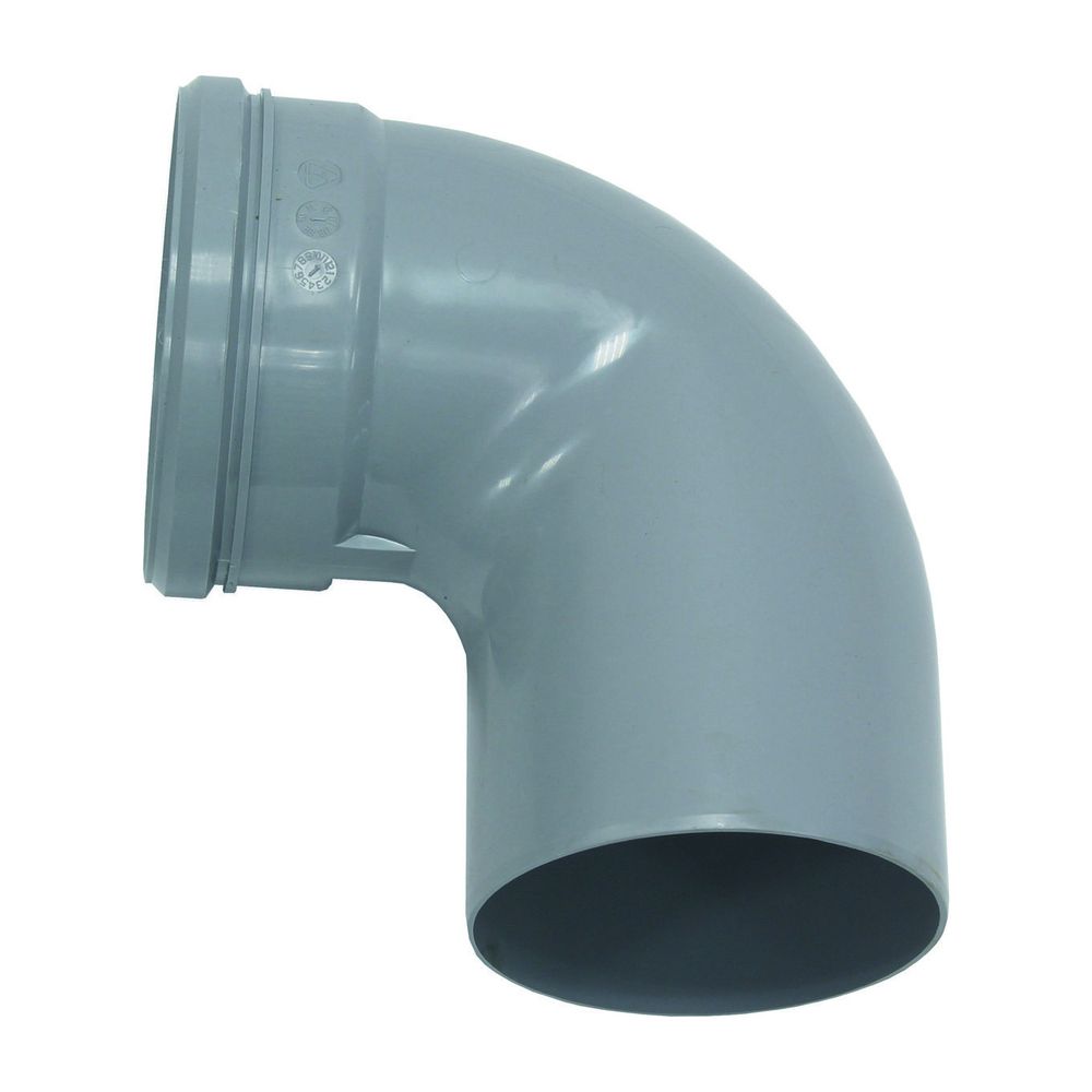 Vaillant Coude 87° pour conduit d'évacuation des fumées rigide DN 130, PP, 0020042765