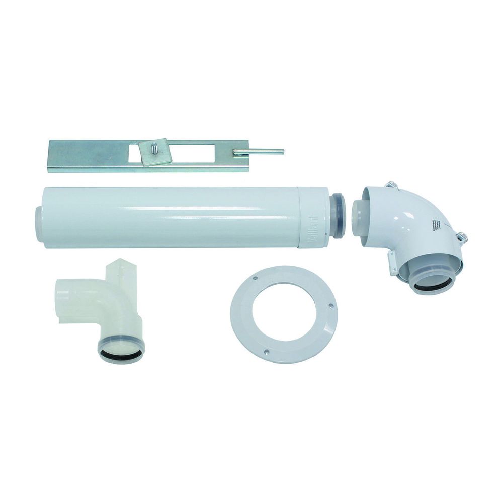 Kit de raccordement de base Vaillant pour conduit de fumée concentrique PP 60/100 mm sur DN 60 dans le conduit, 0020077523
