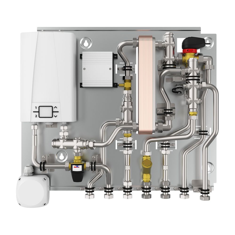 Vaillant Station d'appartement 2 conduites uniSAT plus VSW 25HS/2-5 UFH L, échangeur thermique en cuivre 40 plaques, 8000014796