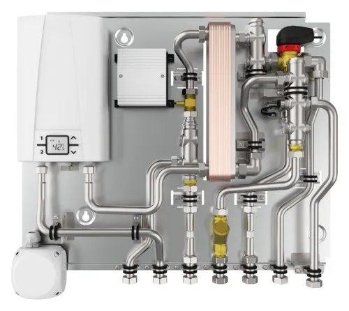 Station d'appartement 2 conduites Vaillant uniSAT plus VSW 17HS/2-5 UFH M, échangeur de chaleur en cuivre, 8000014806