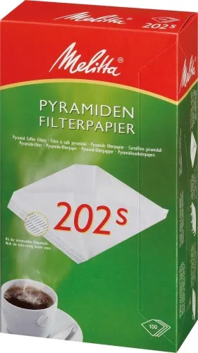 Filtres à café pyramidaux Melitta 202s, 1 boîte = 100 unités — lot de 100 pièces