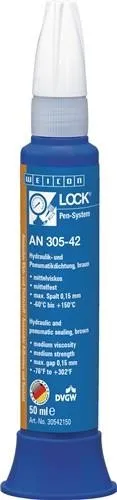 Weicon Joint d'étanchéité hydraulique/pneumatique LOCK AN 305-42 moyen démontable brun 50 ml Stylo