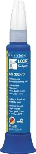 Adhésif pour vis et boulons WEICON LOCK® AN 302-70 50 ml, vert, stylo