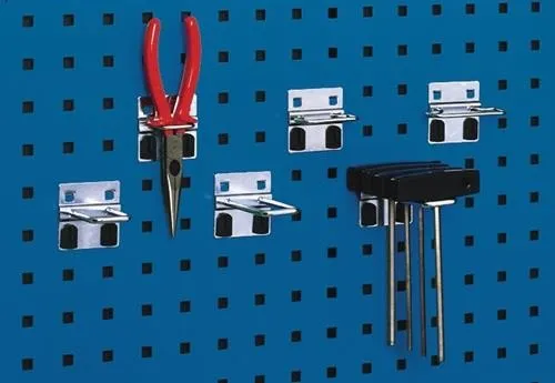 Équerre en U Bott B60xT61 mm zinguée pour plaques perforées (5 pièces/boîte) — lot de 5 pièces