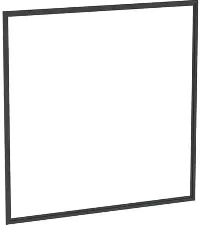 Cadre de recouvrement Geberit pour meuble miroir ONE, montage encastré, largeur 62,8 cm, noir mat
