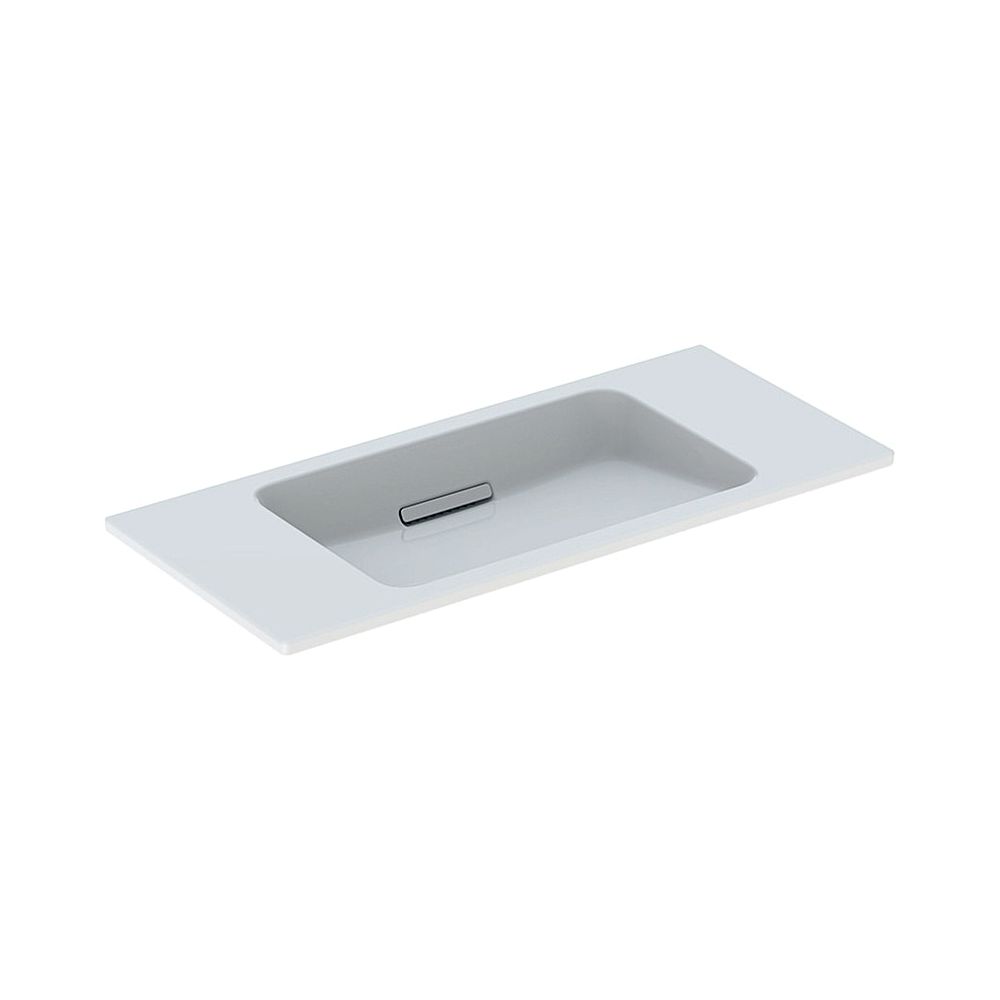 Geberit ONE Lavabo design suspendu, évacuation horizontale, sortie raccourcie 90x40 cm sans trou de robinet ni trop-plein blanc KeraTect brillant
