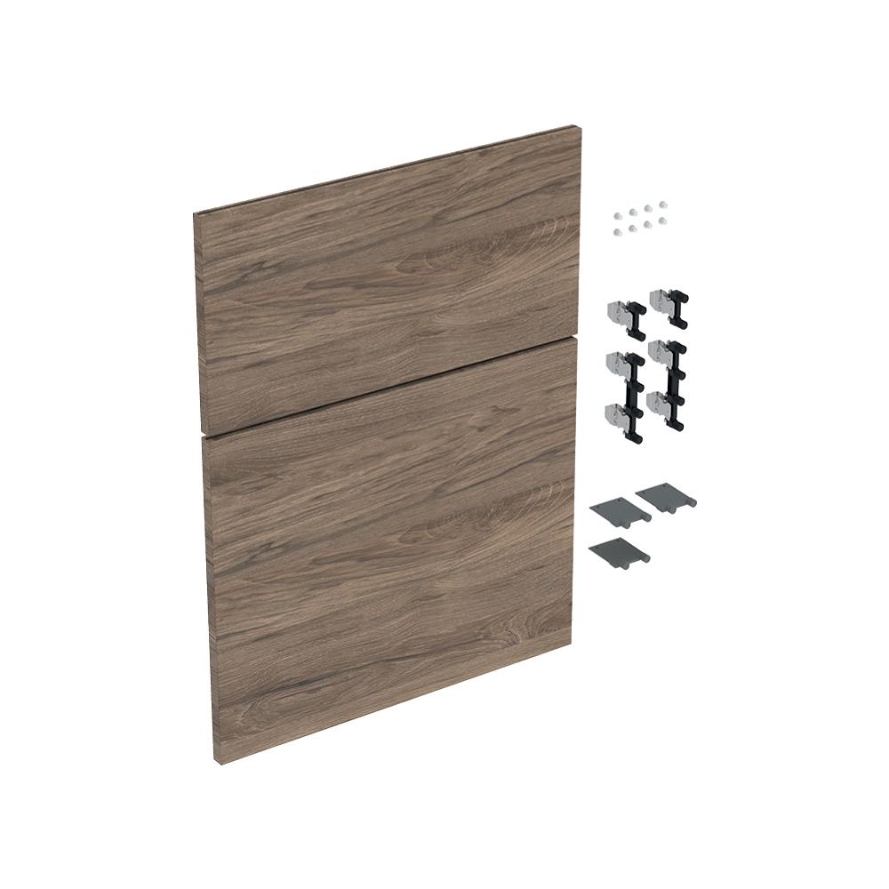 Fronts de tiroirs Geberit iCon pour meuble de rangement latéral, 45 cm, noyer hickory structure mélaminée, 245287001
