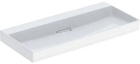 Geberit ONE vasque de lavabo sortie horizontale, L 105 cm, P 48 cm, sans trou de robinet, sans trop-plein, Blanc/KeraTect, blanc brillant