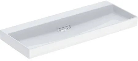 Geberit ONE lavabo sortie horizontale, largeur 120 cm, profondeur 48 cm, sans trou de robinet, sans trop-plein, blanc/KeraTect, blanc brillant