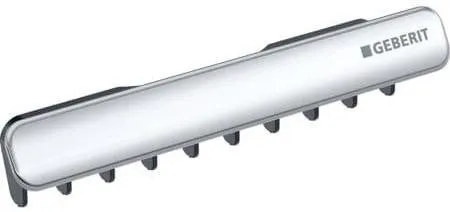 Cache d'évacuation Geberit ONE avec insert peigne, fixation magnétique, blanc alpin