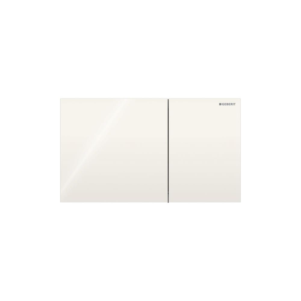 Plaque de commande Geberit Sigma70, chasse double volume Square, largeur 25 cm, verre, gris sable