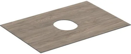 Geberit GE VariForm Plaque de recouvrement pour meuble sous vasque pour vasque sur colonne avec un tiroir L=75cm, Noyer