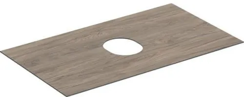 Panneau de recouvrement Geberit pour meuble sous vasque VariForm, 1 tiroir, 90 cm, Noyer Hickory structure bois mélaminé