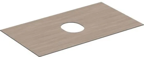 Plaque de finition Geberit pour meuble bas VariForm pour lavabo sur colonne, 1 tiroir, largeur 90 cm, chêne structure mélaminée