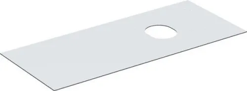 Plaque de recouvrement pour meuble bas VariForm pour lavabo sur colonne, 2 ou 3 tiroirs, L 120 cm, blanc mélaminé