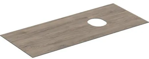 Plaque de recouvrement Geberit pour meuble sous vasque VariForm, 2 ou 3 tiroirs, 120 cm, noyer mélaminé imitation bois