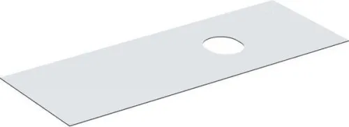 Plaque de recouvrement Geberit pour meuble bas VariForm pour lavabo sur colonne, 2 et 3 tiroirs, 135 cm, blanc mélaminé
