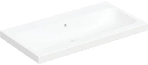 Lavabo Geberit iCon Light, largeur 90 cm, profondeur 48 cm, sans trou de robinet, trop-plein visible, blanc/KeraTect
