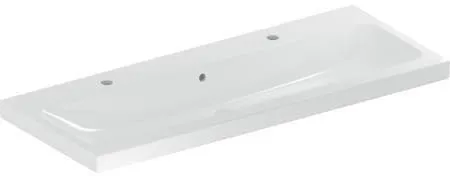 Geberit iCon Light lavabo, largeur 120 cm, profondeur 48 cm, trou de robinet gauche/droite, trop-plein visible, blanc