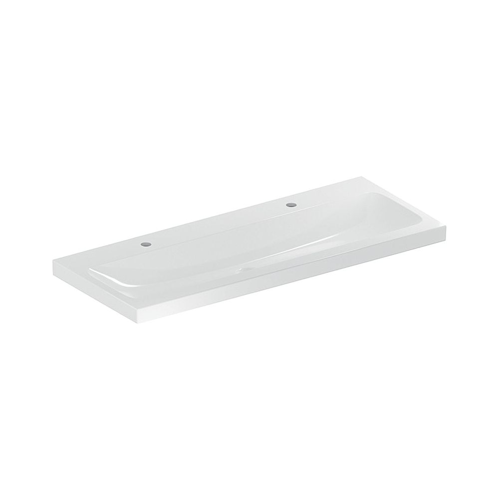Geberit iCon Light lavabo, largeur 120 cm, profondeur 48 cm, trou de robinetterie à gauche/droite, sans trop-plein, Blanc