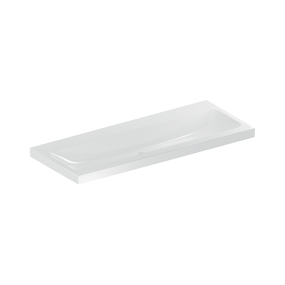 Lavabo Geberit iCon Light, largeur 120 cm, profondeur 48 cm, sans trou de robinet, sans trop-plein, blanc/KeraTect