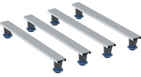 Kit pieds et 4 traverses Geberit pour receveurs de douche en résine minérale, à partir de 140 cm, 70x9,2-21 cm
