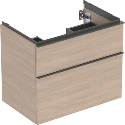 Geberit iCon meuble sous vasque 2 tiroirs vasque 75 cm chêne structure mélaminée/lavat pulvérisé mat