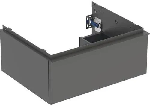 Meuble sous vasque Geberit iCon pour lavabo, 1 tiroir (lavabo 60 cm), laqué lava mat/finition poudre mat lava