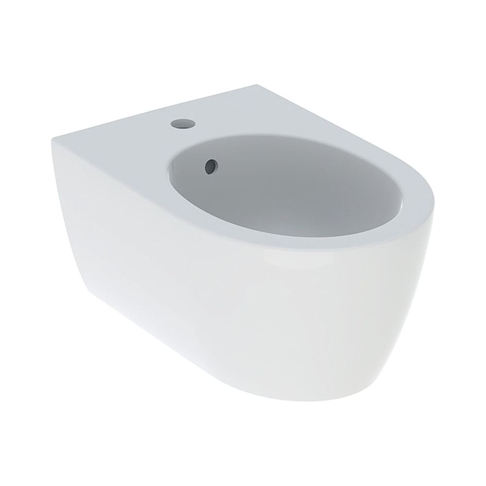 Geberit iCon Bidet mural forme fermée, profondeur 53 cm, trop-plein visible, Blanc/KeraTect