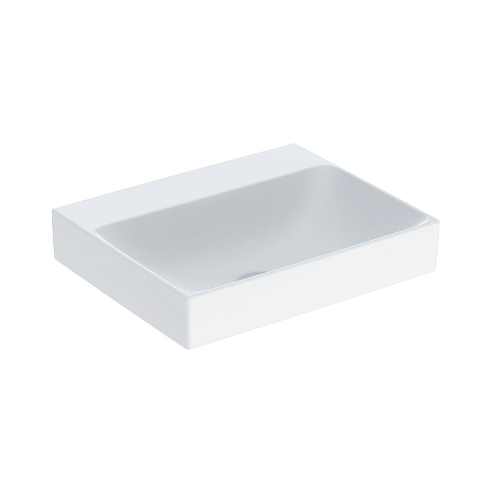 Lavabo Geberit ONE sortie verticale, largeur 50 cm, profondeur 41 cm, sans trou de robinetterie, sans trop-plein, blanc/KeraTect