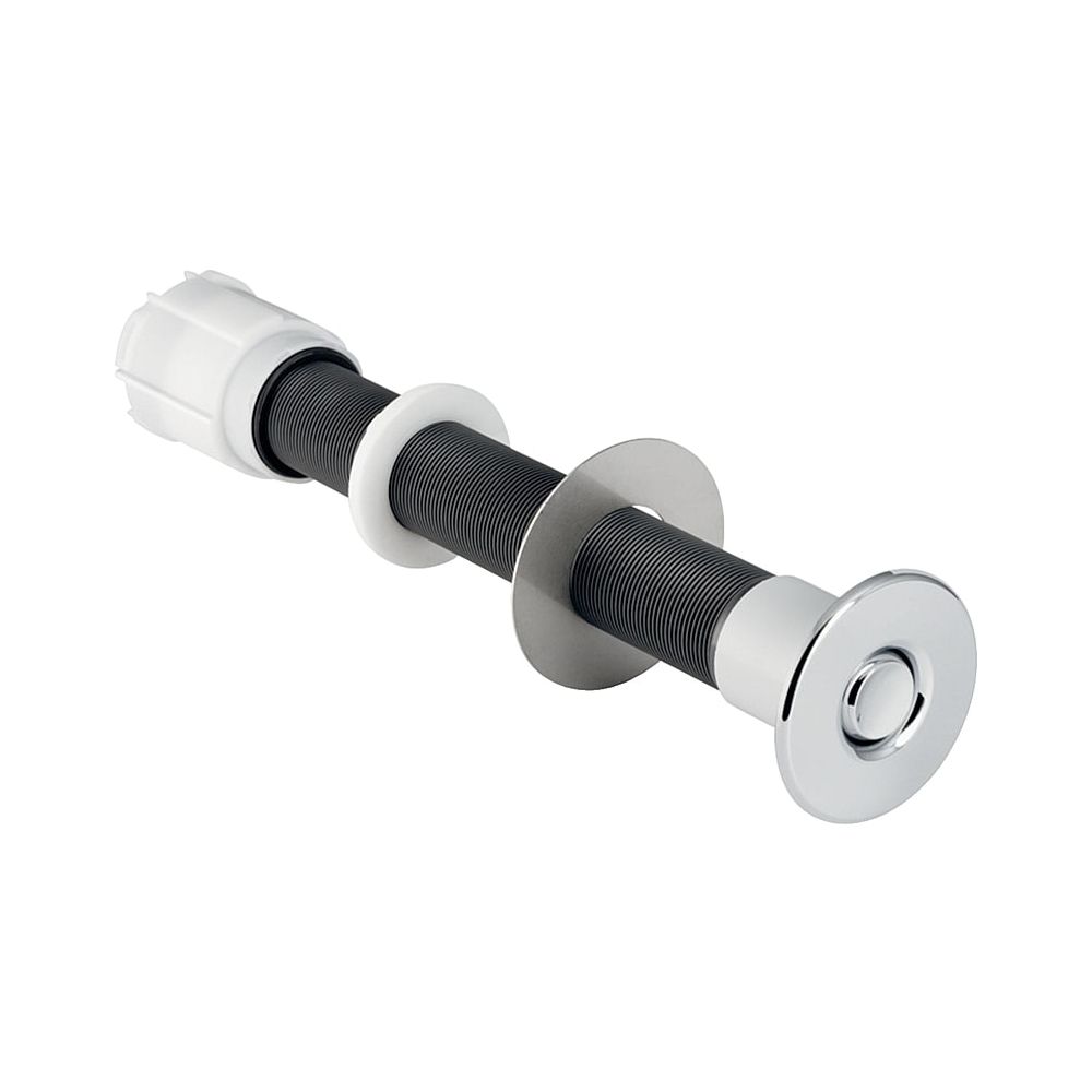 Geberit Commande WC pneumatique, déclenchement 1 volume, verrouillée, pour établissements publics, finition chrome brillant