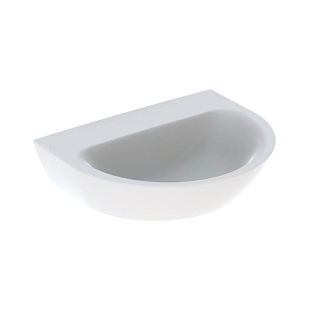Geberit Renova Lavabo, largeur 60 cm, profondeur 48 cm, sans trou de robinet, sans trop-plein, blanc/KeraTect