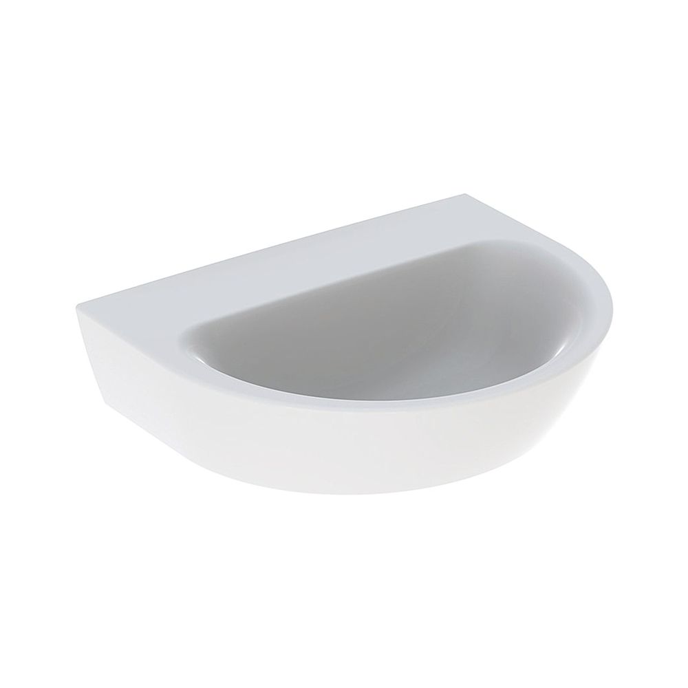 Lavabo Geberit Renova, largeur 55 cm, profondeur 45 cm, sans trou de robinet, sans trop-plein, blanc/KeraTect