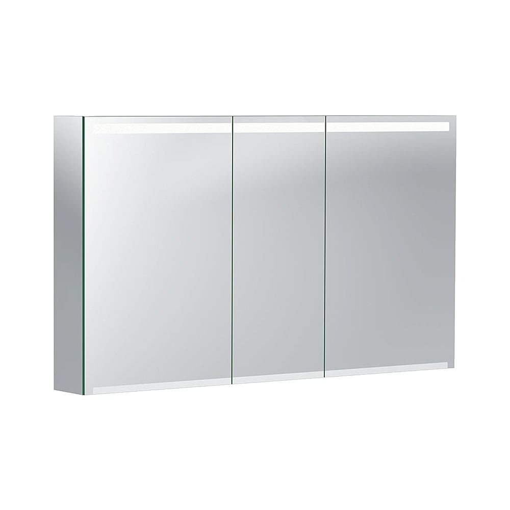 Meuble miroir Geberit Option avec éclairage 3 portes 120x70x15 cm Corps extérieur miroir Portes intérieur/extérieur miroir