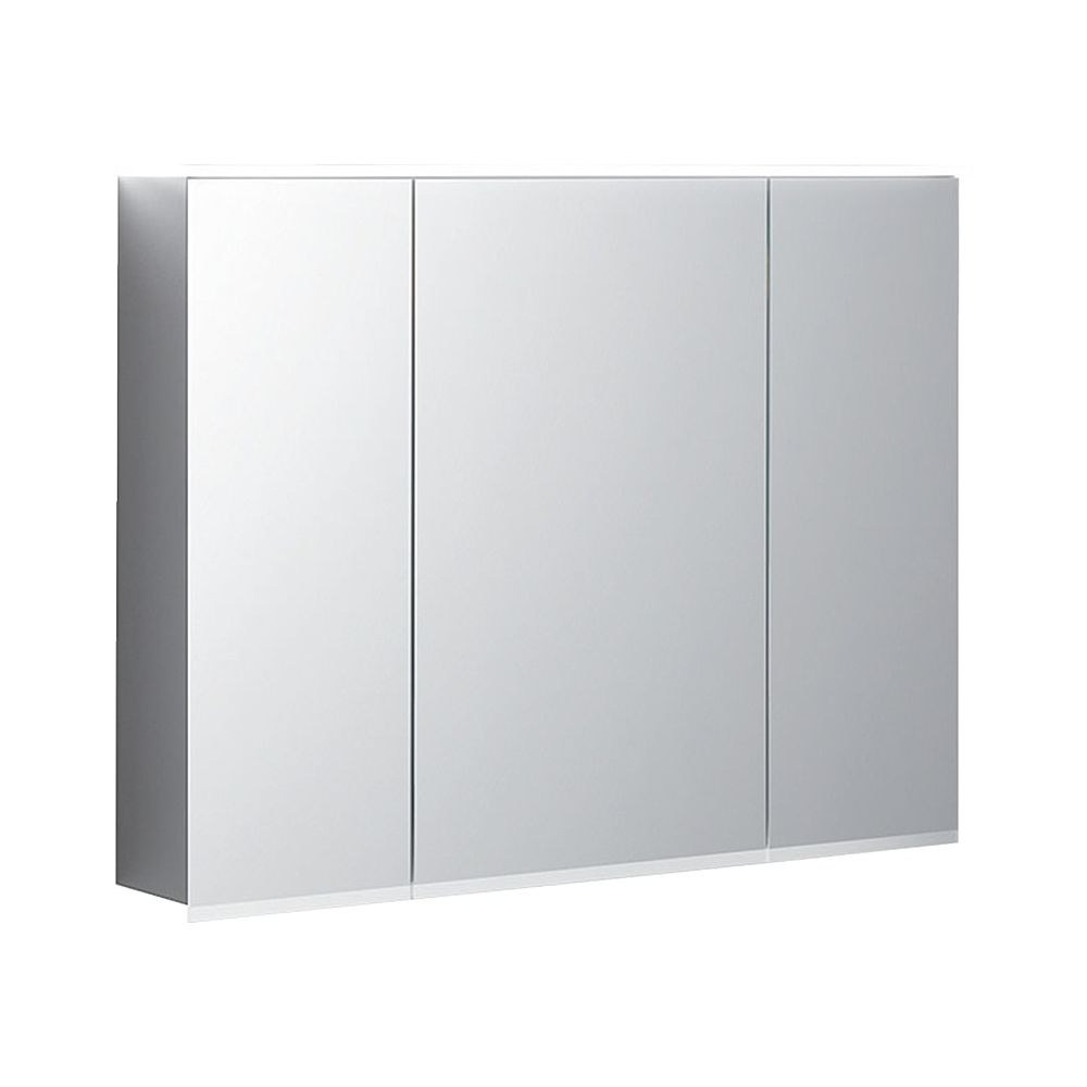 Geberit GE Option Plus Armoire de miroir avec éclairage, trois portes, 90x70x17,2 cm
