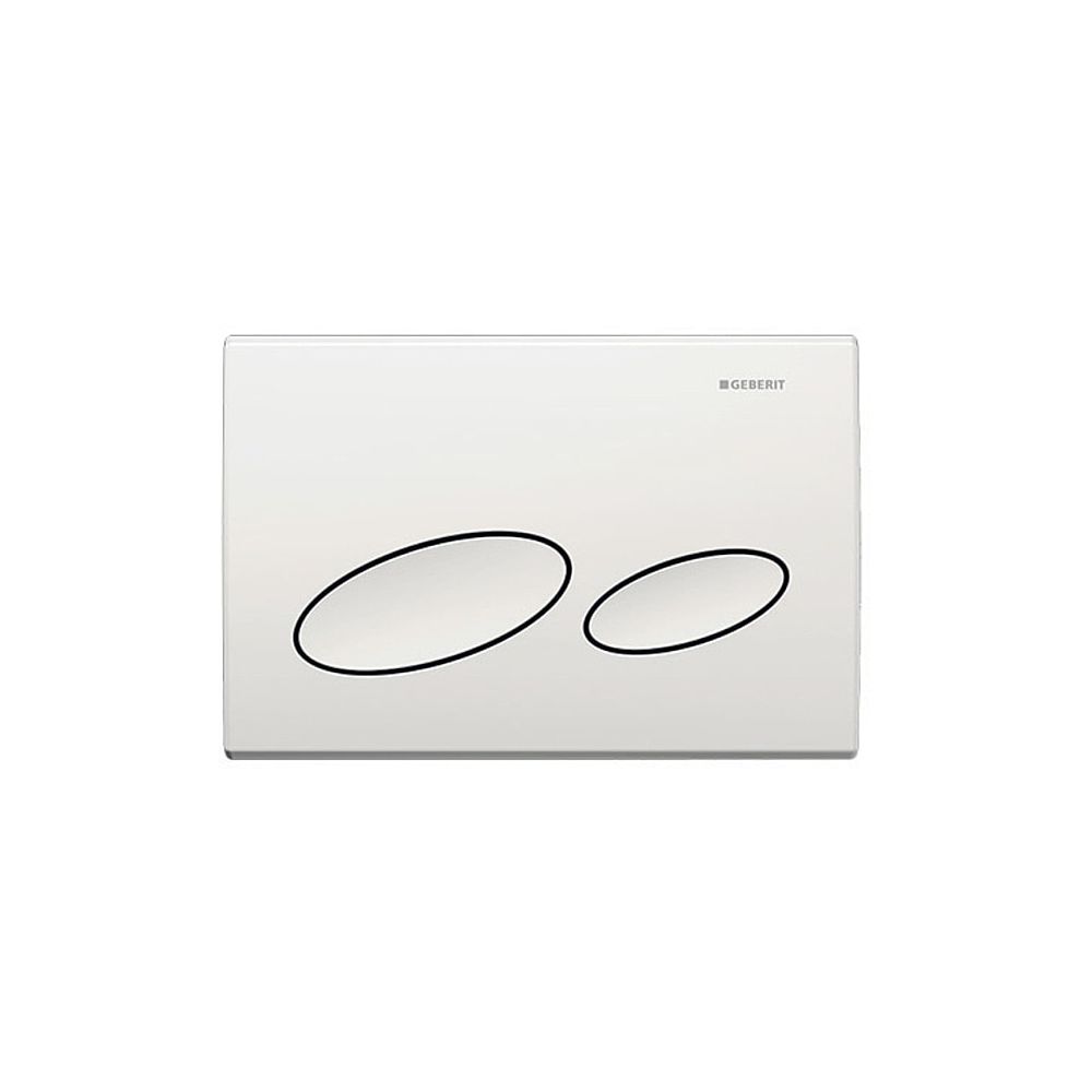 Plaque de commande Geberit Kappa20 pour chasse d'eau double commande, plastique blanc