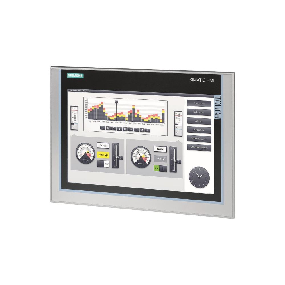 Panneau SIMATIC TP1200 Comfort de Siemens 12,1" TFT écran large 1280x800 IP65 19,2-28,8V DC 6AV21240MC010AX0