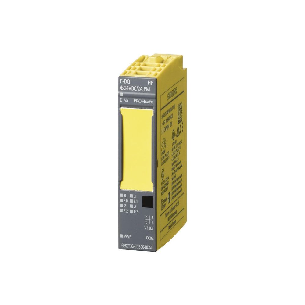 Module électronique SIMATIC DP F-DQ 4x24VDC/2A pour ET 200SP IP20 73x15x58 mm 6ES71366DB000CA0