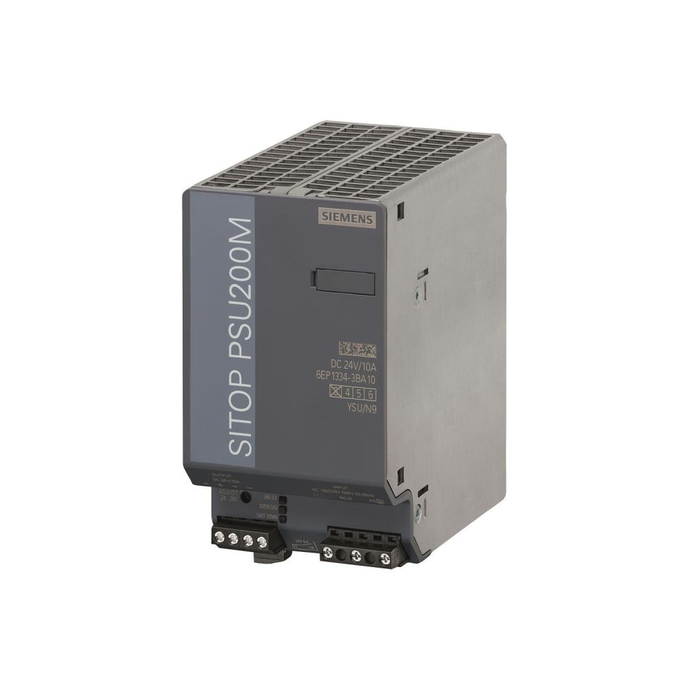 Alimentation stabilisée Siemens SITOP PSU200M 6EP13343BA10, 240W, 24V, 10A, IP20, 125x70x121mm