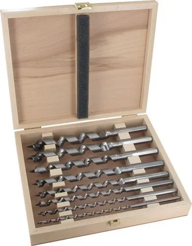 Jeu de mèches à bois hélicoïdales Famag Ø6,8,10,12,14,16,18,20mm, longueur utile 160mm, 6 pans
