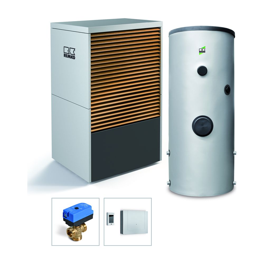 Pompe à chaleur air-eau Remko Paket Mannheim Camura LWM 110, KWS 300, 8,04 kW à A7/W35, R454B